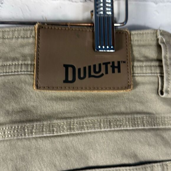 Duluth Mens Flex Fire Hose Brown Denim Jeans Standard Fit size W34 x L32 - Picture 3 of 11